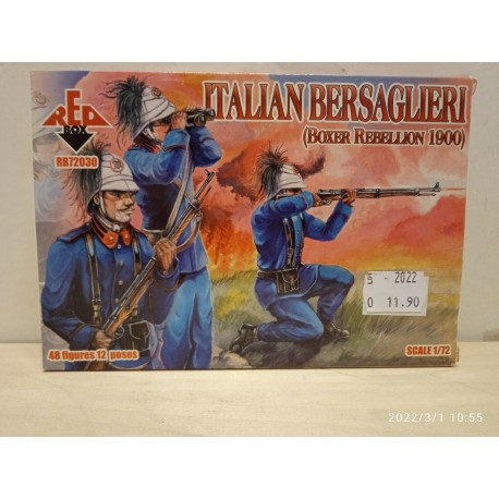 Italian Bersaglieri Boxer Rebellion 1900 48 Soldiers  1/72 Cod RB72030 Red Box