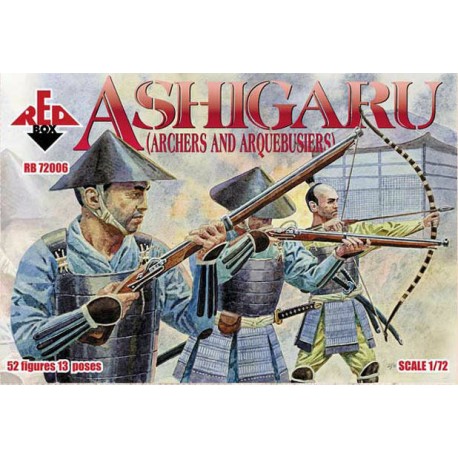 Japan Ashigaru (Archers, Arquibusers) Medieval Figures 1/72 RB72006 - Red Box