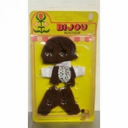 Bijou Boutique - Completino  marrone  con cappellino per Bambola Bijou - Ceppi R