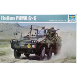 Italian Puma 6x6 Military Vehicle - Plastic Model Kit 1:35 Trumpeter 05526