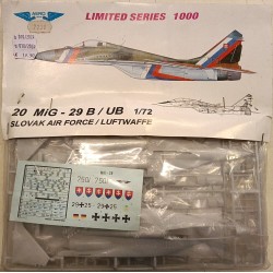 MIG-29 B / UB Slovak-Luftwaffe - Plastic Model Kit Aero Team 1/72 art.20 Vintage