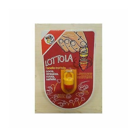 Lottola - L'anello trottola - Giallo e Rosso - 6 cm. - Cid