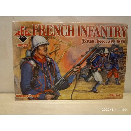 French Infantry Boxer Rebellion 1900 48 Soldiers  1/72 Cod RB72027 Red Box