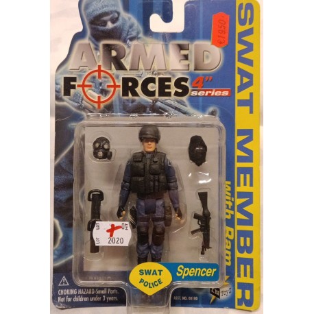 Armed Forces SWAT Member With RAM - INTOIZ Military action figure 10 cm. 1/18