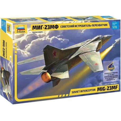 Soviet Interceptor Mig 23 MF Scala 1/72 Plastic Model Kit  N° 7225  Zvezda