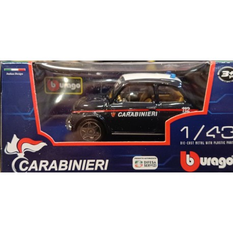 Carabinieri Auto 2024 Fiat 500 (old) Auto Metal 1:43  Burago BBurago