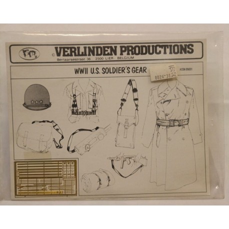 WWII US Soldiers Gear ACDA35031 Verlinden military accessories