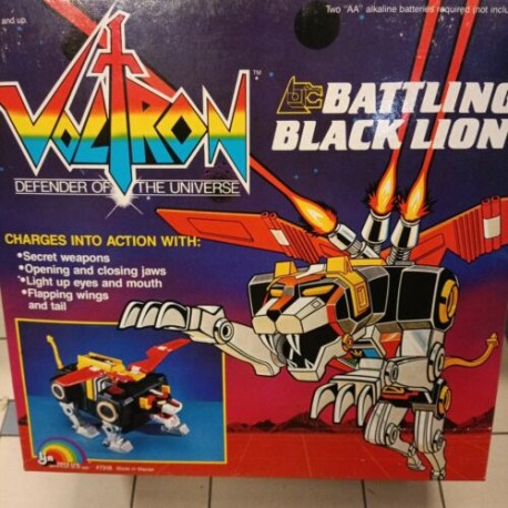 Voltron - LJN Battling Black Lion - Leone Nero Motorizzato - 1984 ottimo stato