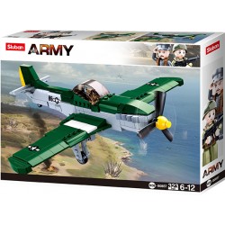 US P51 Mustang WWII - M38 Airplane B0857 Sluban Costruzione Mattoncini Brick