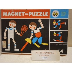 Puzzle Magnet 44 Pezzi in Legno Vintage