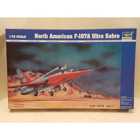 North American F107 A Ultra Sabre Plastic Model Kit 1/72 Trumpeter N°01605