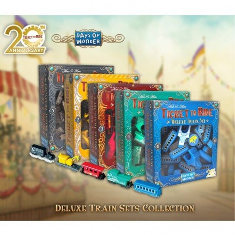 Ticket to Ride 20th Anniversary - Deluxe Train Set  - Asmodée -serie limitata