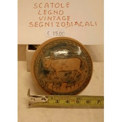 Scatola Apribile in Legno tipo Matrioska Segno zodiacale Toro Vintage