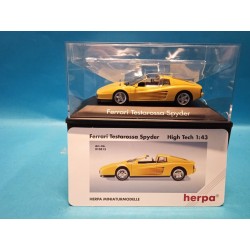 Ferrari Testarossa Spyder Giallo High Tech Die Cast Model Art 010313 1/43 Herpa