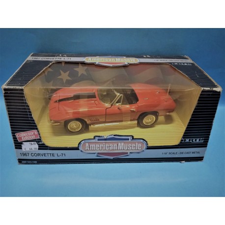 Corvette L71 1967 Die Cast Model 1/18 American Muscle Ertl