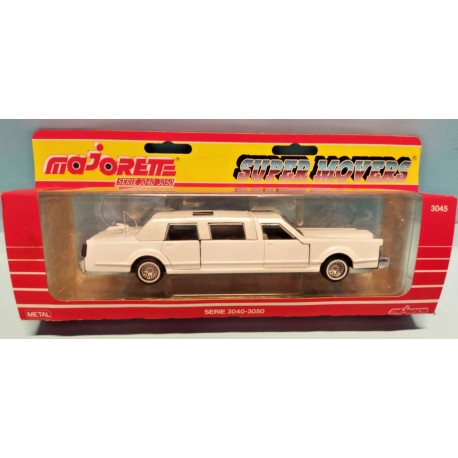 Lincoln Stretch Limousine (White) MAJORETTE SERIE 3040-50 (FRANCE) - Vintage