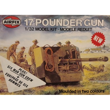 17 Pounder Gun + 6 British crew - Scala 1/32 Plastic Model Kit Airfix