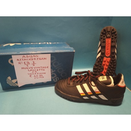 Scarpe Calcetto pelle Adidas Attackert  n° 6 e1/2 Esposizione Collezione Vintage