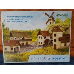 Wooden Hobby Kit Mulino a Vento Model kit in Legno N.15 Valachia 14 x10 x32cm