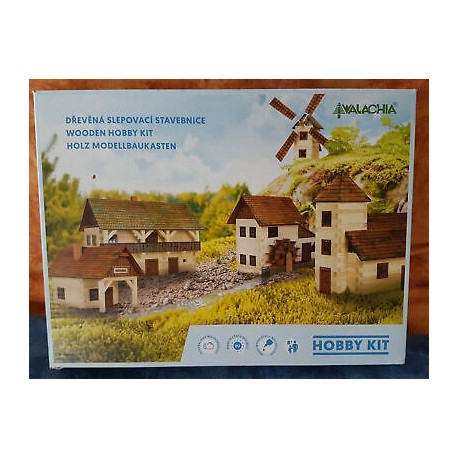 Wooden Hobby Kit Mulino a Vento Model kit in Legno N.15 Valachia 14 x10 x32cm