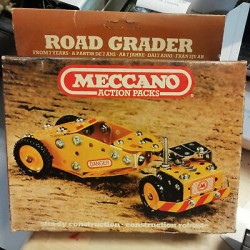 MECCANO - ACTION PACKS - Road Grader - Made in France -VINTAGE -0-86204