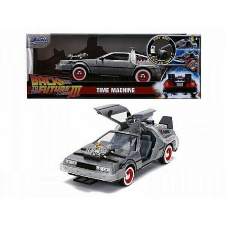 Time Machine Back To The Future 3 Delorean Jada 1:24 Die-Cast Hollywood