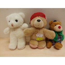 Set da 3 Peluche Orsacchiotti  Misura Media Vintage