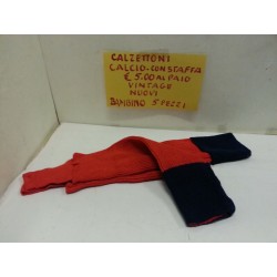 Calzettoni Calcio con staffa taglia unica Rosso Bambino Seb Sport Vintage