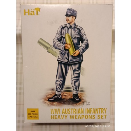 Austrian Infantry Heavy Weapons set WWI 1:72 Hat Soldatini Figures n.8081