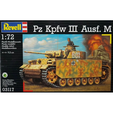 Pz kpfw III Ausf M Tank Plastic Model Kit 1/72 03117 Revell