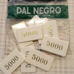 Sacchetto 11 Fiches Chips Gettoni in acrilico Bianco - Dal Negro