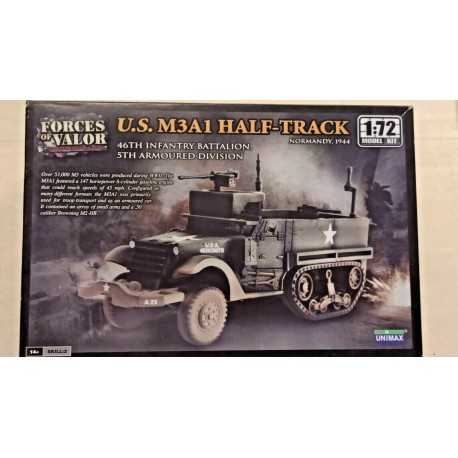 U.S. M3 A1 Half Track Normandy 1944 Model Plastic Kit Forces of Valor 1/72