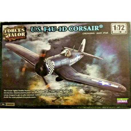 Corsair F4U 1D US WWII Airplane Model Plastic Kit Forces of Valor 1/72 Unimax