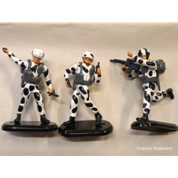 Britains Bundle TRE Soldati Inglesi '90 INVERNALI 1/32 Base in Metallo 1992 C