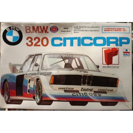 BMW 320 Citicorp Plastic Model Kit Scale 1/24 Car By Esci Cod.3002