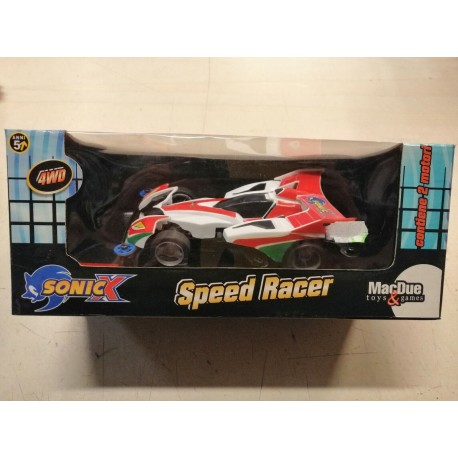 Speed Racer Sonicx - Mini 4WD -  Contiene 2 motori - MacDue - Bianca