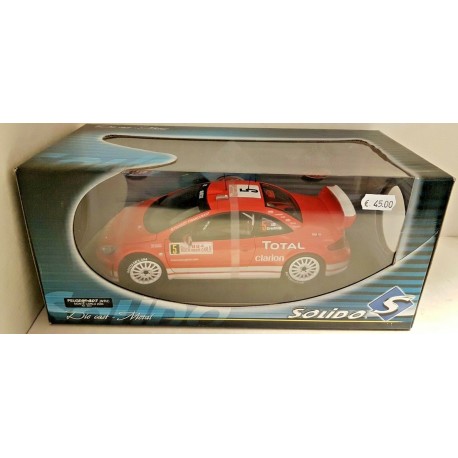 Peugeot 307 WRC Montecarlo 2004 Rosso Die Cast Metal 1:18  Solido