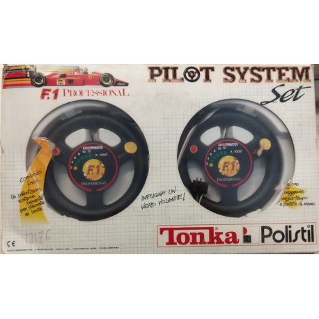 Polistil - Pilot System Set - 2 Controller a Volante - Policar  Slot Car 1/32