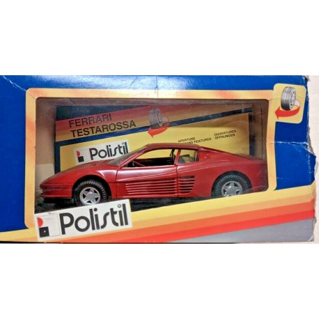 Ferrari Testarossa - Polistil Scala 1:25 (Red) Die Cast Metal