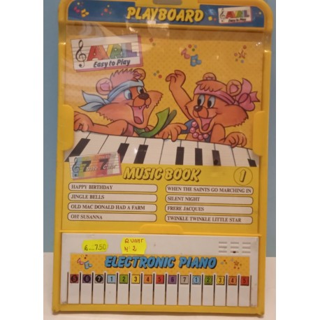 Playboard Electronic Piano Music Book con 8 Musiche Avril Vintage Nuovo