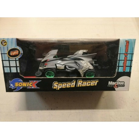 Speed Racer Sonicx - Mini 4WD -  Contiene 2 motori - MacDue - Argento