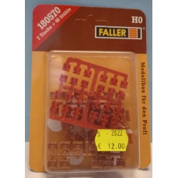 Tische und Stuhle Art 180570 Model Plastic H0 Faller Vintage