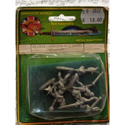 Grenadier Miniatures - -51012 Metal 25/28 mm ( Heroquest - D&D ) - Amazons 5 pcs