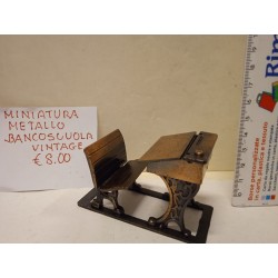 Miniatura in Metallo Banco Scuola Collezionismo Nuovo Vintage