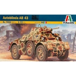 Autoblinda AB 43 WWII  Plastic Model Kit Scala 1:72 N°7052 Italeri