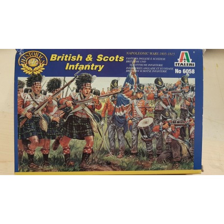 British & Scots Infantry Figures 48 Soldiers 1/72  N°6058  Italeri Soldatini