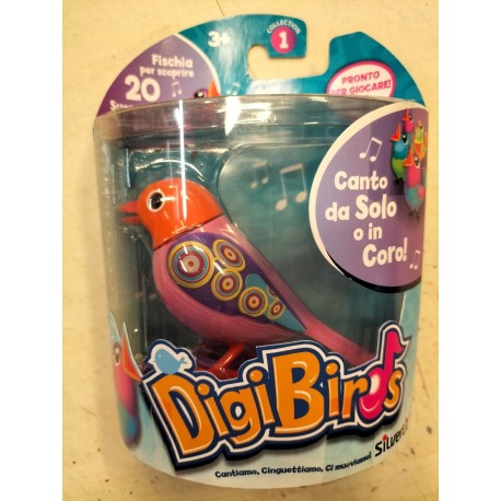 Digi Birds Rosa e Arancione l'uccellino che Cinguetta 20 suoni Silverlit