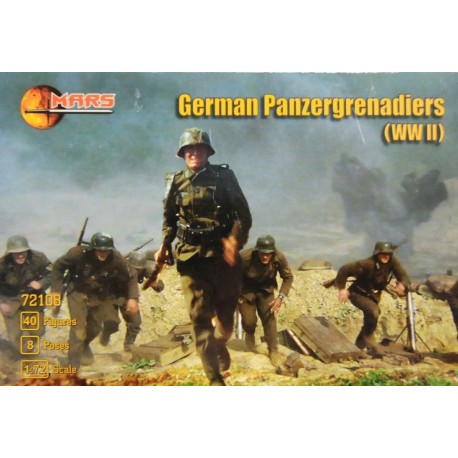 German Panzergrenadiers WW2 - Mars 72108 Plastic figures 1:72 Soldatini