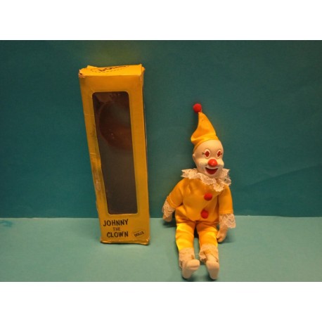 Jonny Clown Flessibile Porcellana e Raso Giallo Ceppi Ratti Vintage Nuovo 