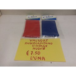 Kit Fasce Capitano  Rossa e Blu Attrezzatura Calcio Valsport Vintage